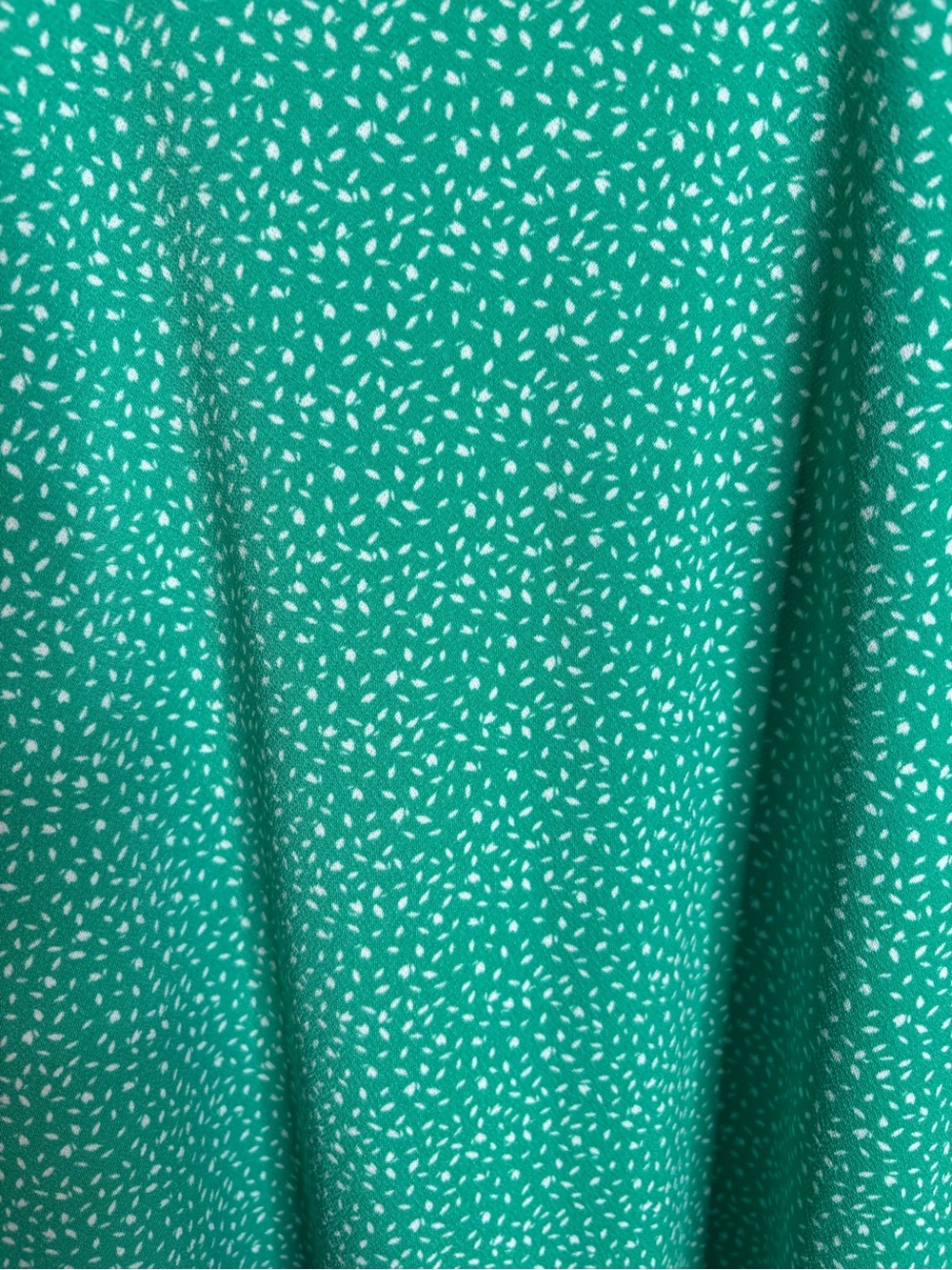 Adrianna Papell NWT Green Flutter Sleeve Blouse Size Large Smocked Shoulder Work - Picture 5 of 15
